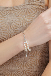 BEACH BABE PAPERCLIP CHAIN AND PEARL BRACELET
